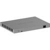 Rear view of Netgear GS752TXUPv3 48-port Gigabit PoE++ managed network switch showing ports and connectivity options