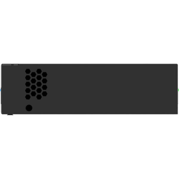 Netgear GSM4210PX 8-port managed gigabit PoE+ AV switch with SFP ports, right side view showing ports and branding. – image 5