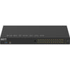 Front view of Netgear AV Line M4250 GSM4230PX 24-port Gigabit managed network switch with PoE+ and SFP+ ports