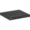 Netgear AV Line M4250 GSM4230PX 24-port Gigabit PoE+ managed network switch with SFP+ ports, shown from front right isometric view.