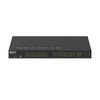 Netgear GSM4248PX managed switch with 40 Gigabit Ethernet ports, 8 SFP+ ports, and PoE+ power supply, front view image.