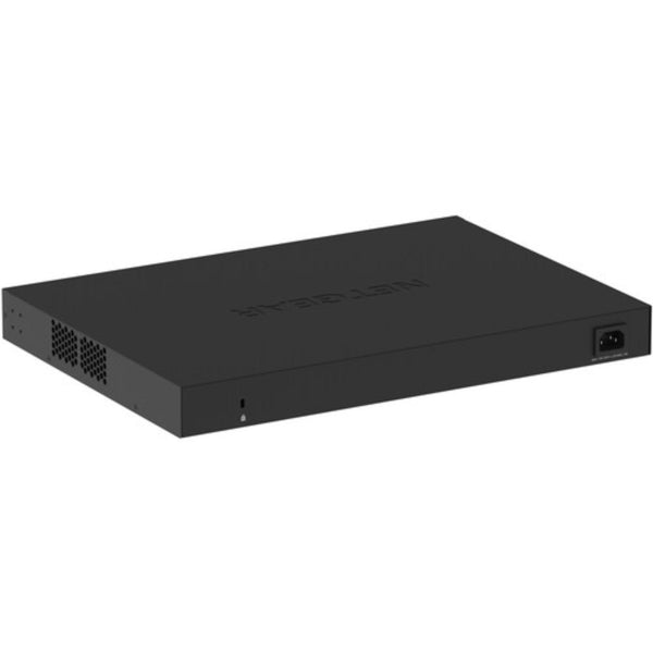 Rear view of Netgear MS324TXUP 24-port managed network switch with 2.5G Ethernet ports and PoE++ support. – image 5