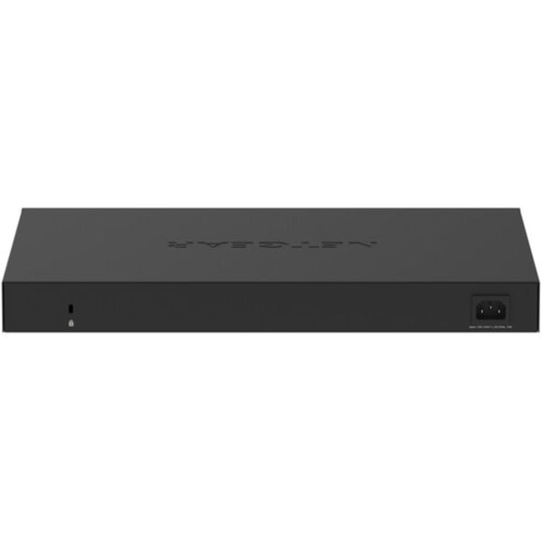 Rear view of Netgear MS324TXUP 24-port managed network switch with 2.5G Ethernet ports and PoE++ support. – image 4