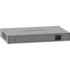 Rear view of Netgear Ultra60 MS510TXUP managed switch showing multiple multi-gigabit ports, PoE++ support, and SFP+ ports.