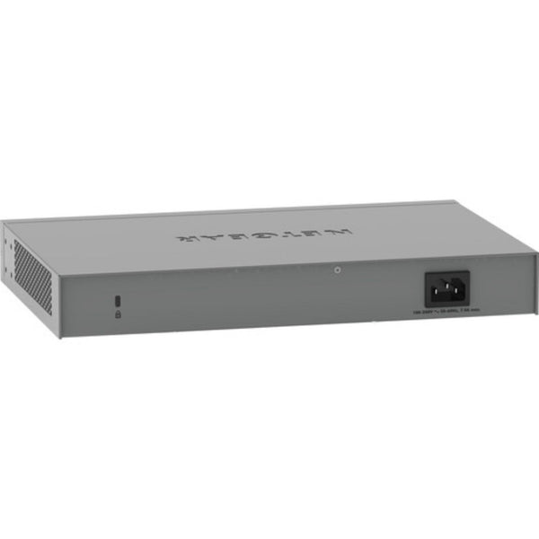 Rear view of Netgear Ultra60 MS510TXUP managed switch showing multiple multi-gigabit ports, PoE++ support, and SFP+ ports. – image 5