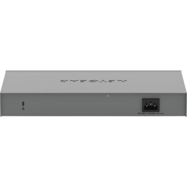 Rear view of Netgear Ultra60 MS510TXUP 8-port managed switch with multi-gigabit PoE++ ports and SFP+ connectivity. – image 4