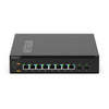 Front view of Netgear AV Line M4350-8M2V managed switch with 8 ports, 2.5G PoE++ support, and network management features.