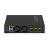 Rear view of Netgear AV Line M4350-8M2V 8-port 2.5G PoE++ managed switch showcasing ports and connectivity options.