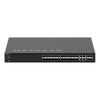 Front view of Netgear AV Line M4350-24F4X 24-port Gigabit SFP managed switch showing Ethernet ports and LED indicators.
