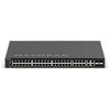 Front view of Netgear M4350-44M4X4V managed AV network switch with 48 Ethernet ports and multi-gig PoE++ support.