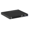 Rear right isometric view of Netgear M4350-44M4X4V managed AV network switch with 48 ports and PoE++ support.