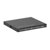 Front view of Netgear MSM4352 Managed Switch with 4 SFP28 25G ports, multi-gig PoE++, and TAA compliance.