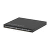 Netgear MSM4352 managed switch with 44 ports, 2.5G, 10G, PoE++, and SFP28 25G ports, front right view.