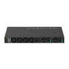 Rear view of Netgear MSM4352 managed switch with 44 ports including 2.5G, 10G, PoE++, and SFP28 25G ports.