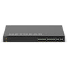 Front top view of Netgear M4350-16V4C managed network switch with 16 ports, including 25G SFP28 ports and managed features.