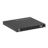 Rear view of Netgear VSM4320C managed switch with 16 SFP28 25G and 4 QSFP28 100G ports, TAA compliant.