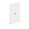 Netgear WAX608Y AX1800 dual-band outdoor Wi-Fi 6 wireless access point front right view showing antenna and ports.