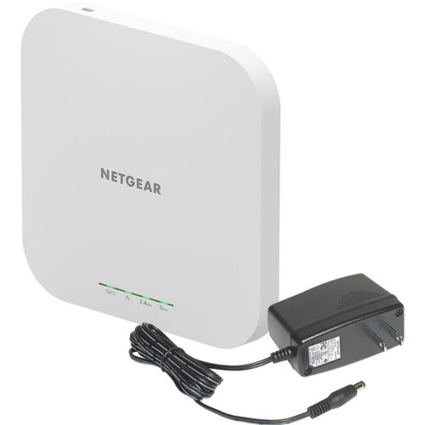 Netgear AX1800 dual-band wireless access point with 2.5 Gigabit Ethernet port, shown from front right perspective. – image 3