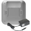 Rear view of Netgear AX1800 dual-band wireless access point, Insight managed, with Ethernet ports for network connectivity.