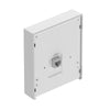 Netgear WAX610W AX1800 dual-band Wi-Fi 6 access point with rear view, showcasing its sleek design and port connections.