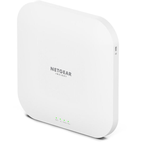 Netgear WAX620 AX3600 wireless dual-band 2.5 Gigabit access point with sleek front and right side view. – image 3