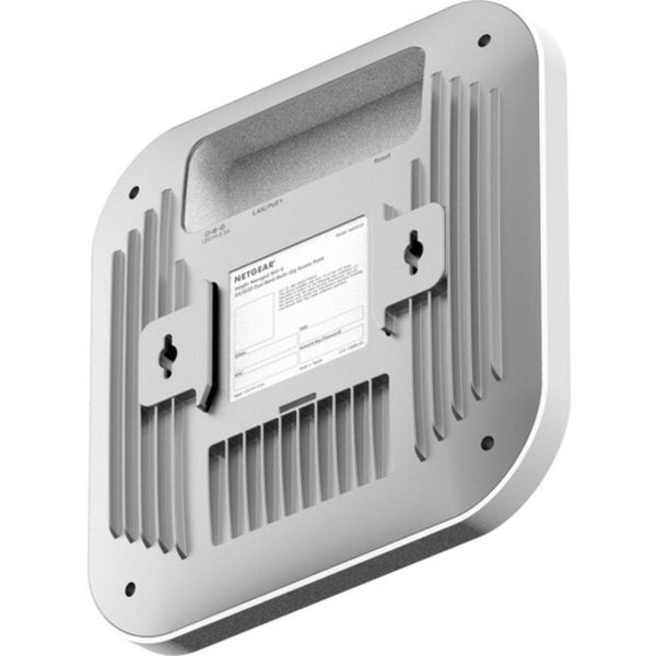 Rear right view of Netgear WAX620 AX3600 wireless dual-band 2.5 Gigabit access point showing ports and antenna setup. – image 4