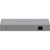 Front view of Netgear XS508TM 8-port 10G managed network switch showing Ethernet ports and LED indicators.