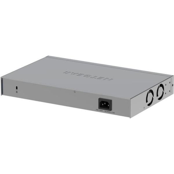 Front top view of the Netgear XS508TM 8-port 10G managed network switch showing ports and LED indicators. – image 6