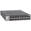 Netgear M4300-24X 24-port 10G managed network switch with SFP+ ports, front right isometric view.