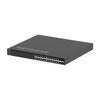 Netgear XSM4328CV managed switch with 24 10G/Multi-Gig PoE+ ports, 4 SFP28 ports, TAA compliant, front right perspective.