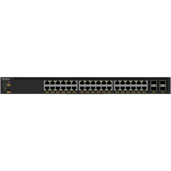 Front view of Netgear M4350-36X4V managed AV network switch with 36 ports and 10G PoE++ support. – image 2