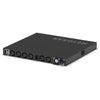 Rear left isometric view of Netgear M4350-36X4V 36-port 10G PoE++ managed AV network switch with multiple Ethernet ports.