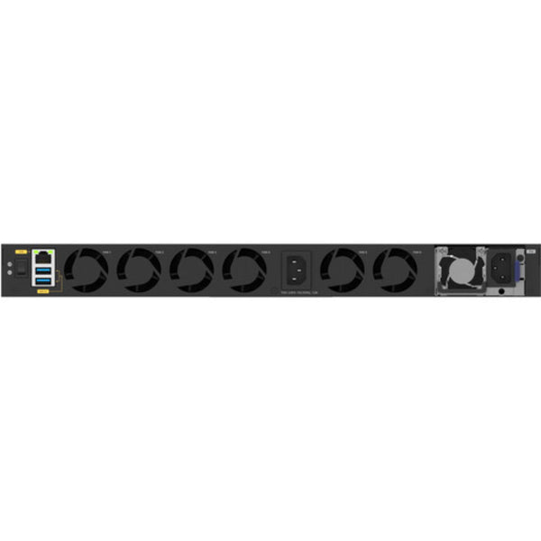Rear view of Netgear M4350-32F8V managed network switch with 32 ports and 10G SFP+ connections. – image 8