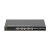 Netgear M4350-32F8V fully managed switch with 32 SFP+ and 8 SFP28 ports, front view showing port labels and LED indicators.