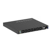 Rear view of Netgear M4350-32F8V fully managed switch with 32 SFP+ and 8 SFP28 ports, TAA compliant networking hardware.