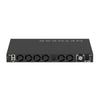 Rear view of Netgear M4350-32F8V fully managed switch with 32 SFP+ and 8 SFP28 ports, TAA compliant network switch.