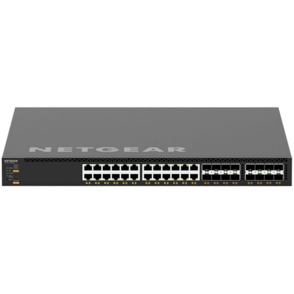 Front and top view of the Netgear M4350 XSM4340V 40-port managed switch with multi-gig PoE++ capabilities. – image 1