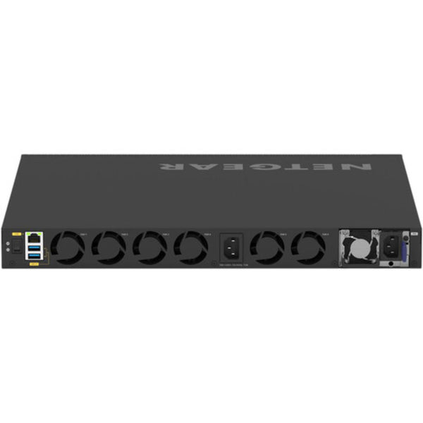 Rear top view of Netgear M4350-40X4C managed AV network switch with 40 10G ports and PoE++ support. – image 7