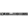 Rear view of Netgear M4300-24X24F managed network switch with 24 RJ45 ports and 24 SFP+ 10G ports for enterprise networking.