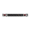 Rear view of Netgear M4500-48XF8C managed switch showing 48 SFP28 ports and 8 QSFP28 100G ports for high-speed networking.