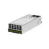 Netgear APS2000W 2000W modular power supply unit for M4350 series, isometric rear left view showing ports and connectors.