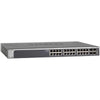 Front angled view of the Netgear GS724TPPv3 24-port Gigabit PoE+ managed network switch with 380W power supply.