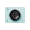 OBSBOT Meet 2 AI-powered 4K webcam in Aurora Green, front and side view showing sleek design and lens.