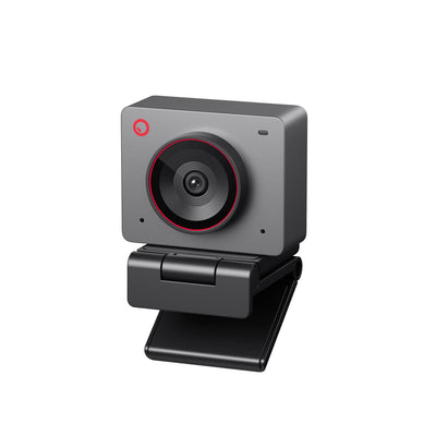 OBSBOT Meet 2 AI-powered 4K webcam with magnetic clip mount, space grey finish, designed for high-quality video calls and streaming