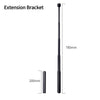 Visual comparison showing minimum and maximum extension lengths for flexible camera positioning.