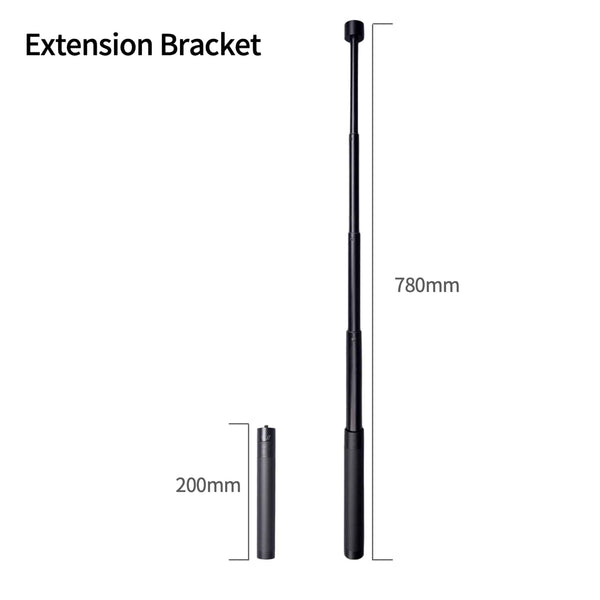 Visual comparison showing minimum and maximum extension lengths for flexible camera positioning. – image 7