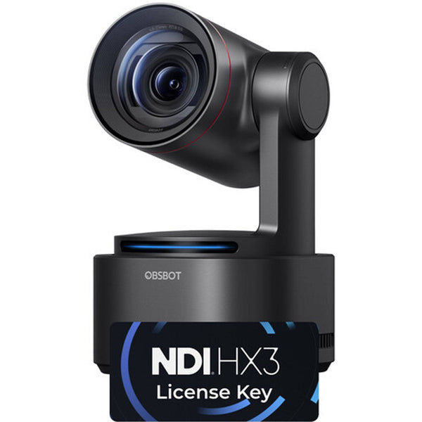 Front left view of the OBSBOT Tail 2 NDI version showcasing AI-powered 4K PTZR cameras with NDI support for multi-camera live production – image 3