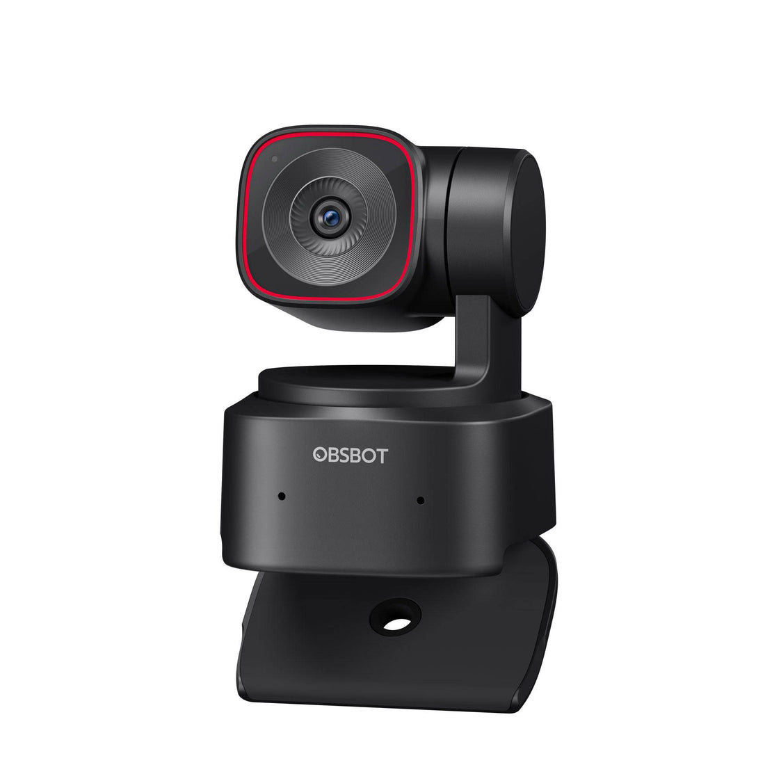 A view of the OBSBOT Tiny 2 Lite AI camera, shown from the front side against a white background – image 1