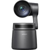 OBSBOT Tail Air Pack NDI activated PTZ camera with straight front view, featuring sleek design and advanced video capabilities.