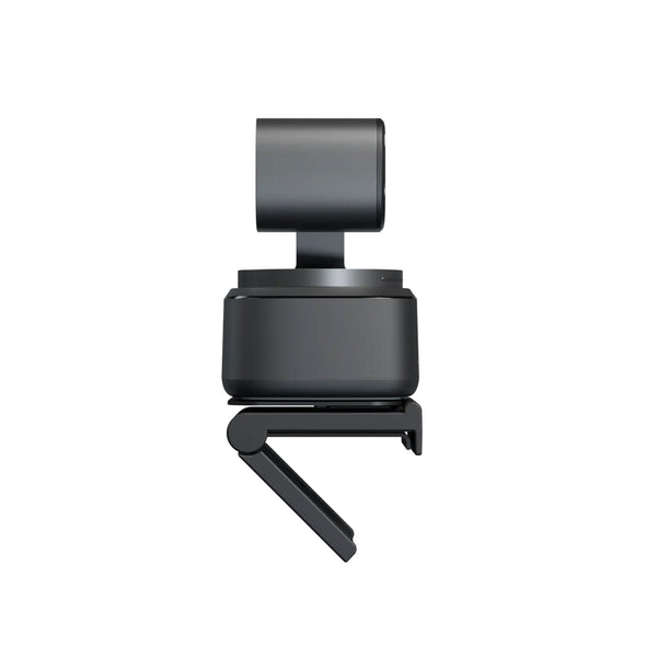 Black OBSBOT Tiny 2 Adjustable Mount Attached to Tiny 2 Upright Position on White Background – image 4